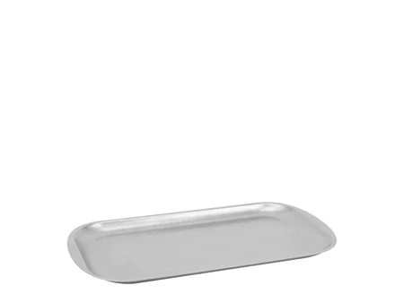 Метална чиния Argento Antico 37 × 20 cm, винтидж сребро