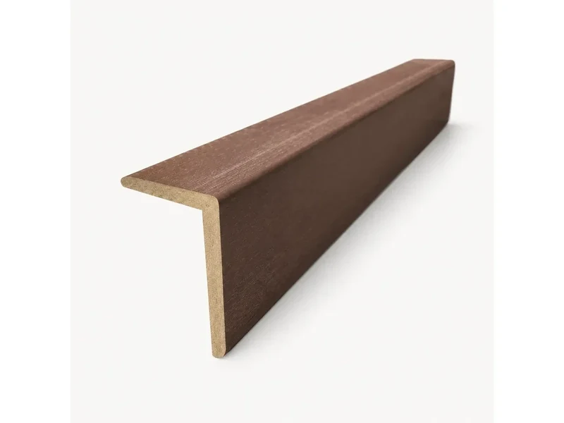 Тъмнокафяв L-профил DECKER 40×60 Nut Coffee за ръбове на композитна настилка