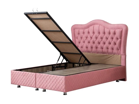 Camellia Upholstered Storage Bed with Tall Headboard