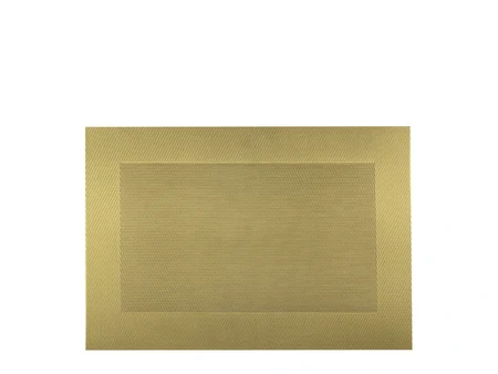 Правоъгълна PVC подложка за хранене, цвят старо злато, 45 x 30 см