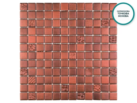 Cuprite – медна релефна стъклокерамична мозайка с метален блясък