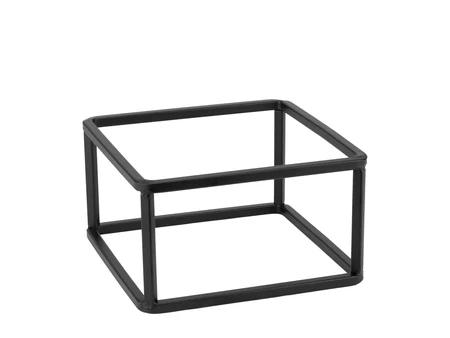 Квадратная чёрная подставка для буфета 18x18 см, высота 10 см