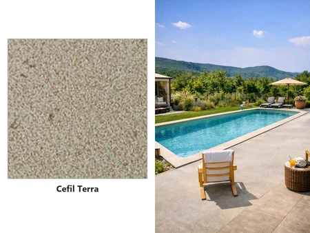Cefil Terra aus der Serie Nature – sandbeige armierte Folie 1,5 mm