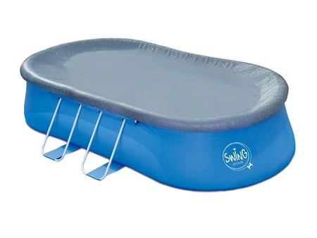 Prelată gri 549 × 274 cm pentru piscinele gonflabile ovale Swing