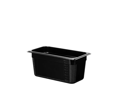 Container gastronorm negru din polipropilenă GN 1/3, adâncime 150 mm, 5,4 l