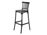 Barhocker Colle Nero mit senkrechten Latten, schwarz, 36 × 44 cm