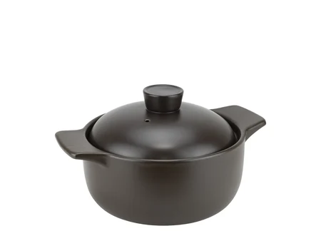 Керамическая кастрюля 5,5 л, коричневая, Ø27 × 14 см