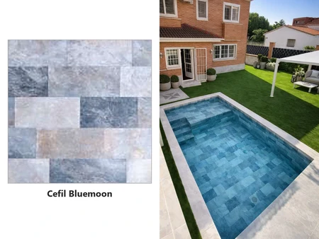 Cefil Bluemoon aus der Serie Keramik – blaugraue armierte Folie 1,5 mm