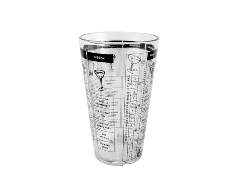 Shaker Boston din policarbonat cu rețete de cocktailuri, 750 ml