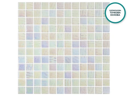 Мозайка Larimar – релефно стъкло, светлосиньо-бяло